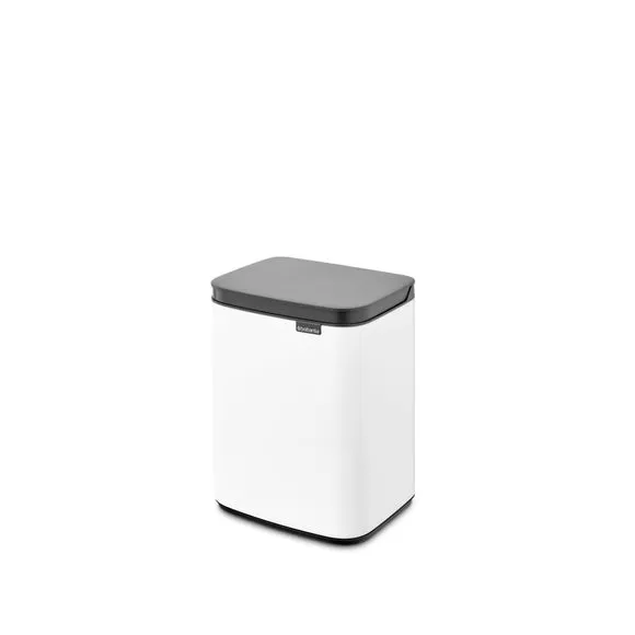 4L Waste Bin with Wall Mount - White