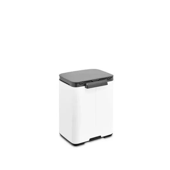 4L Waste Bin with Wall Mount - White