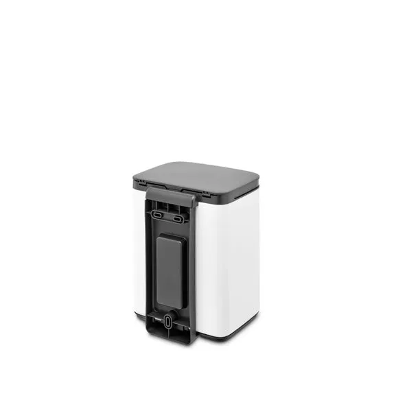 4L Waste Bin with Wall Mount - White