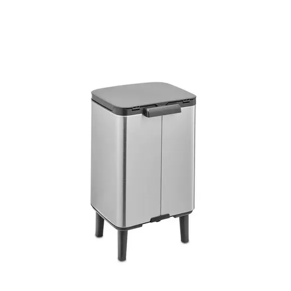 7L Waste Bin with Legs - Matt Steel
