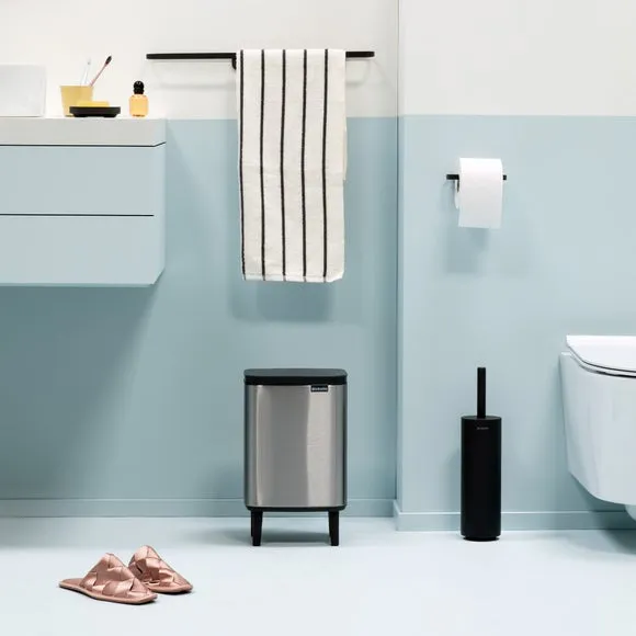7L Waste Bin with Legs - Matt Steel