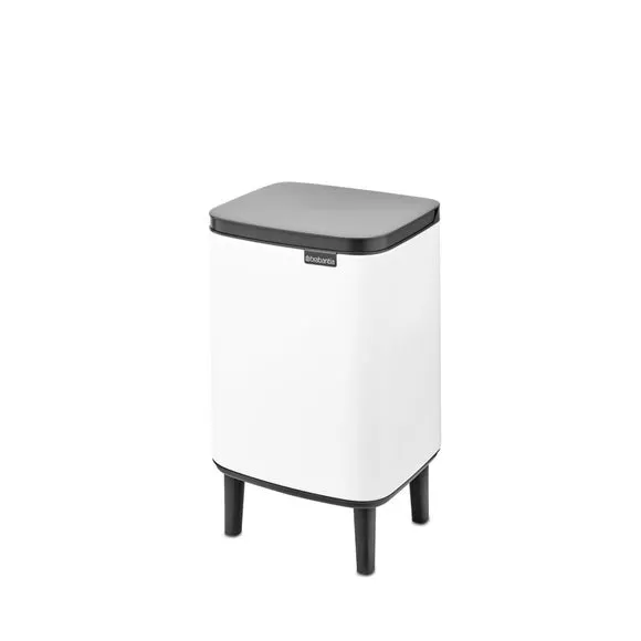 7L Waste Bin with Legs - White
