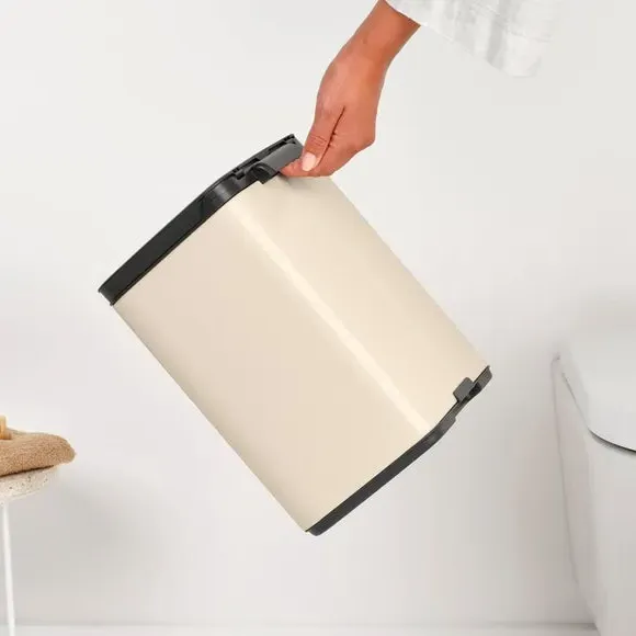7L Waste Bin with Wall Mount - Beige