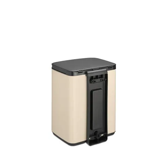 7L Waste Bin with Wall Mount - Beige