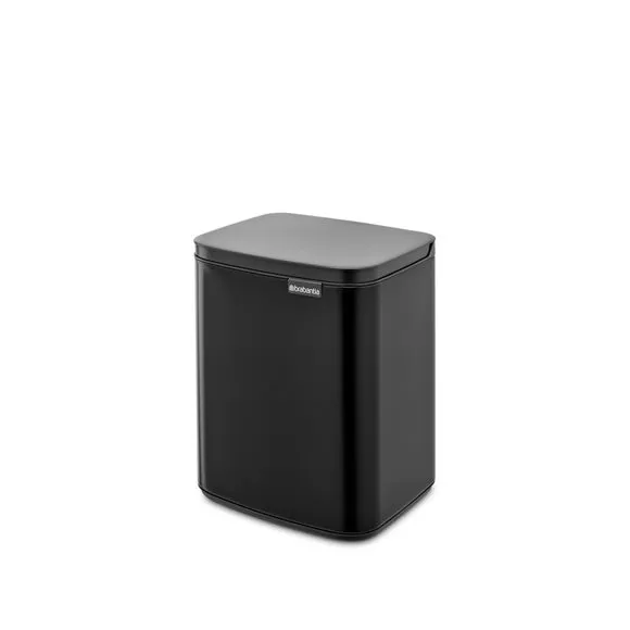 7L Waste Bin with Wall Mount - Matt Black