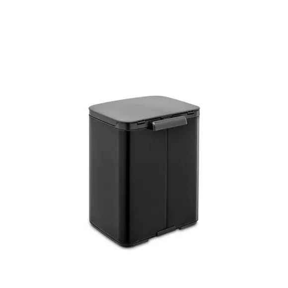 7L Waste Bin with Wall Mount - Matt Black