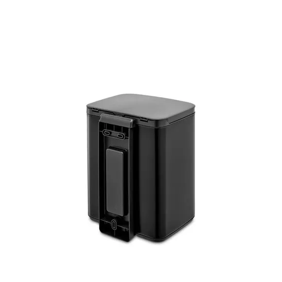7L Waste Bin with Wall Mount - Matt Black