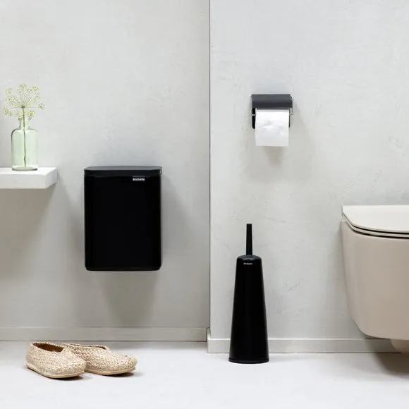 7L Waste Bin with Wall Mount - Matt Black image