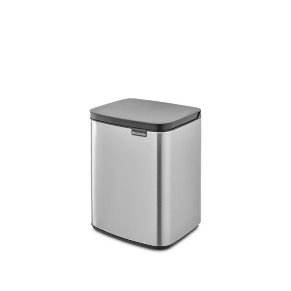 7L Waste Bin with Wall Mount - Matt Steel