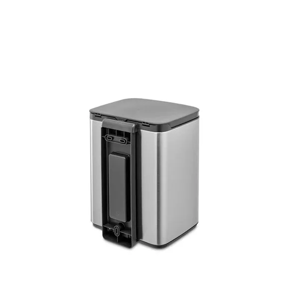 7L Waste Bin with Wall Mount - Matt Steel