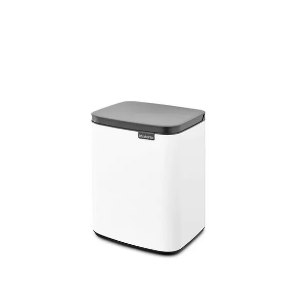 7L Waste Bin with Wall Mount - White