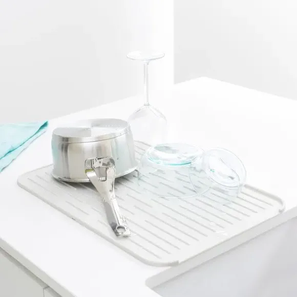 Dish Drying Mat - Light Grey, Silicone