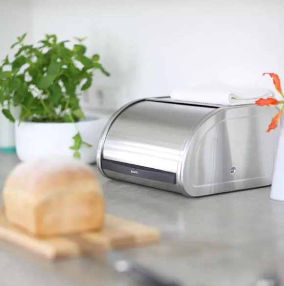 Roll Top Bread Bin - Matt Steel image