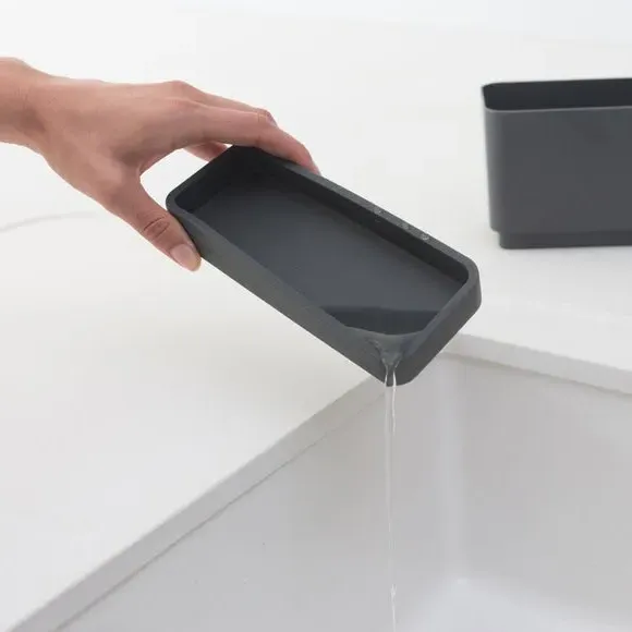 Sink Organiser with Drip Tray - Dark Grey