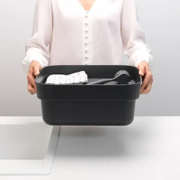 Washing Up Bowl with Drying Tray - Dark Grey