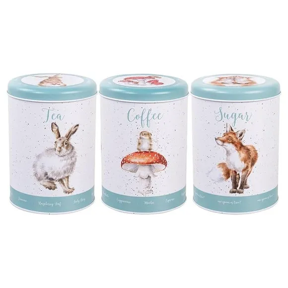 3-Piece Canister Set with Lids - Multicolor, Steel