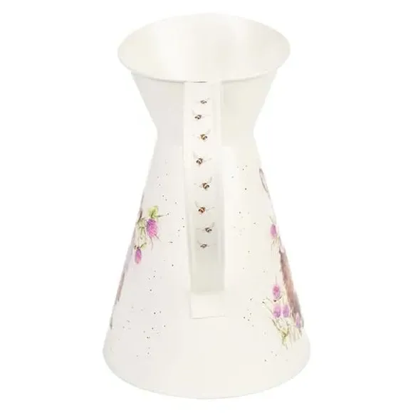 Flower Jug with Rabbit Design - Multicolor, Steel