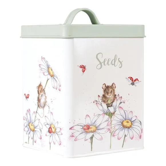 Garden Seed Storage Tin - Multicolor, Steel