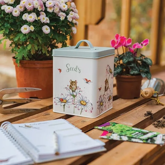 Garden Seed Storage Tin - Multicolor, Steel