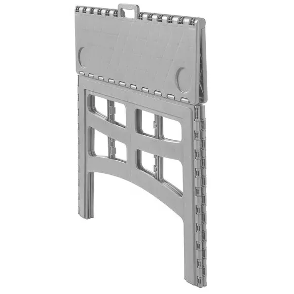 Large Foldable Dining Table - Silver, Plastic