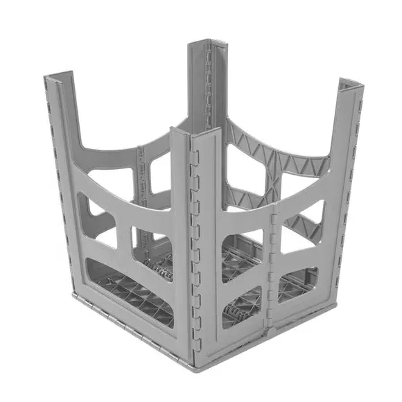 Medium Foldable Dining Table - Silver, Plastic