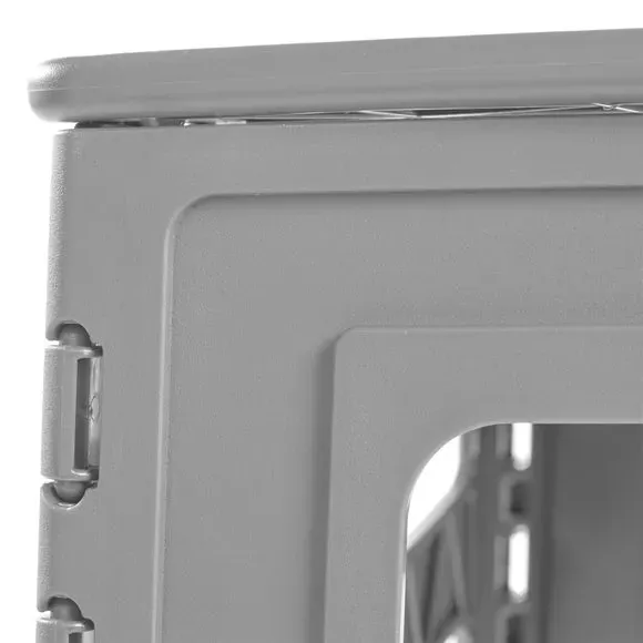 Medium Foldable Dining Table - Silver, Plastic