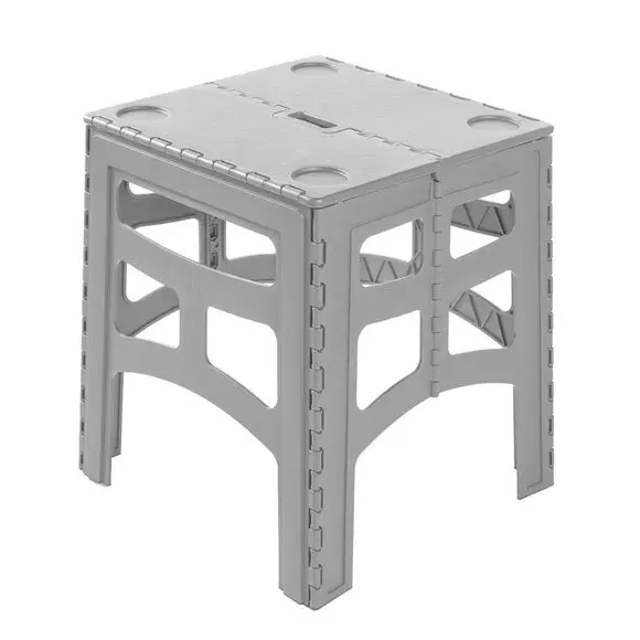 Medium Foldable Dining Table - Silver, Plastic