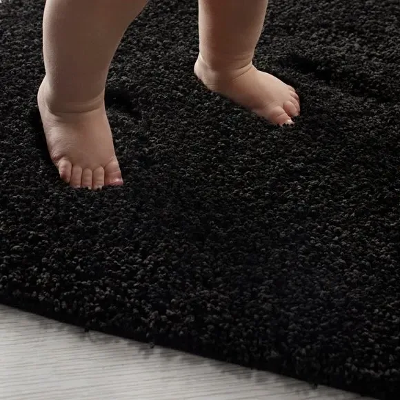 Antibacterial Bath Mat - Black, Polypropylene