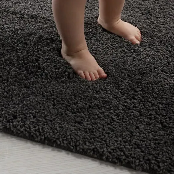 Antibacterial Bath Mat - Charcoal, Polypropylene