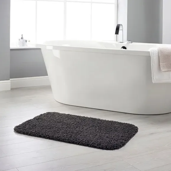 Antibacterial Bath Mat - Charcoal, Polypropylene