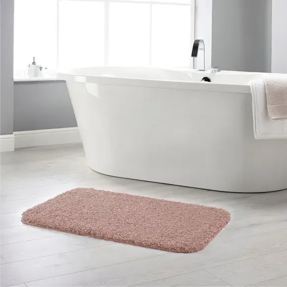 Antibacterial Bath Mat - Nude Pink, Polypropylene