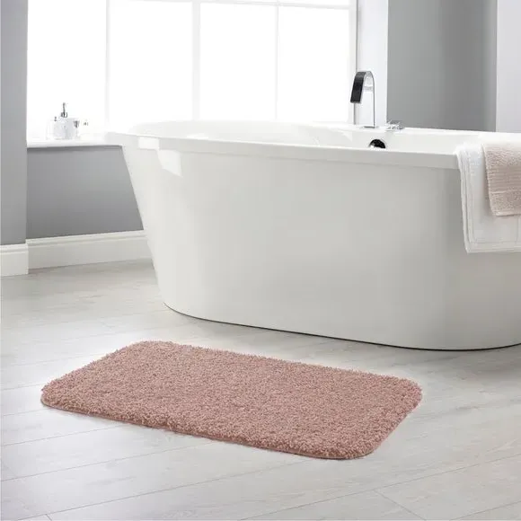 Antibacterial Bath Mat - Nude Pink, Polypropylene