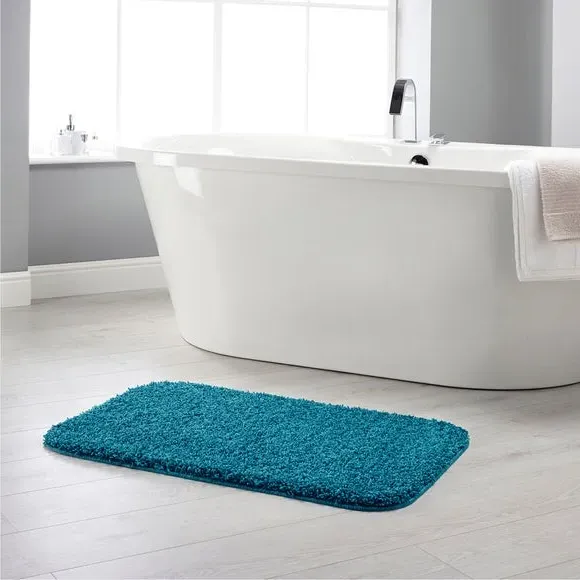 Antibacterial Bath Mat - Teal, Polypropylene