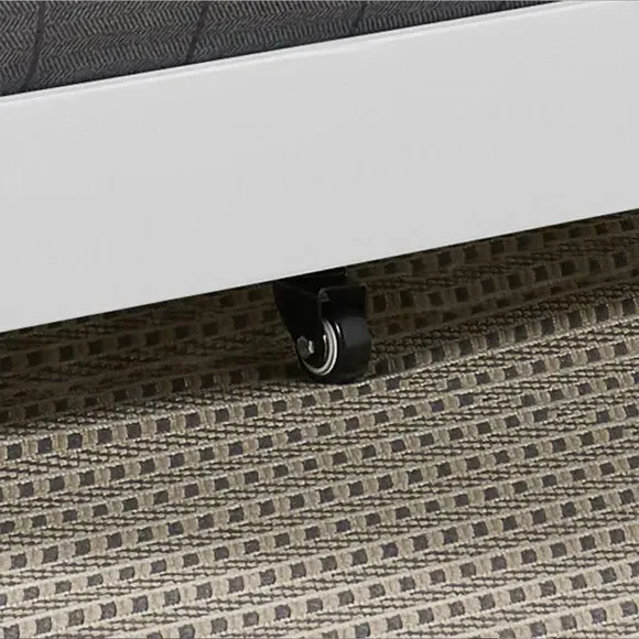 Single Trundle Bed with Pull-Out - White