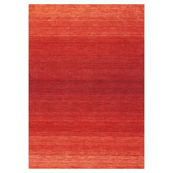 Linear Area Rug - Green, Wool
