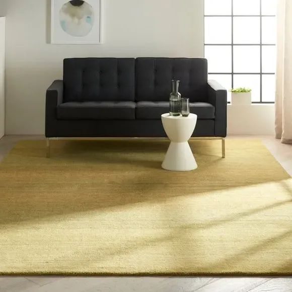 Linear Area Rug - Green, Wool image