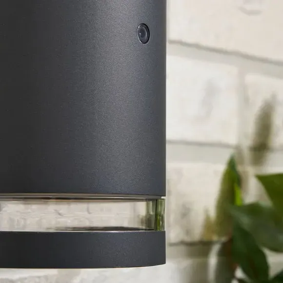 2 Light Outdoor Sensor Wall Light - Grey