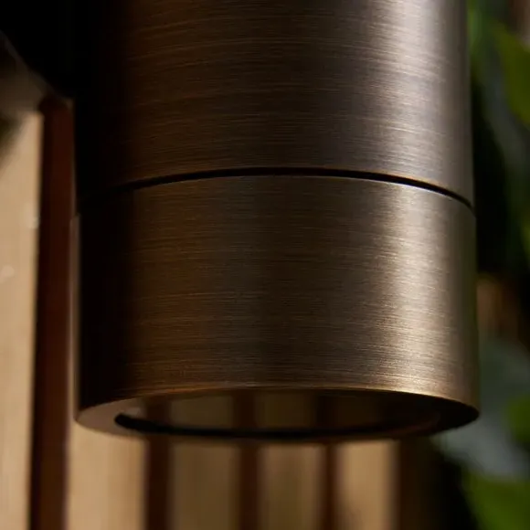 2 Light Outdoor Wall Light - Bronze, Brass