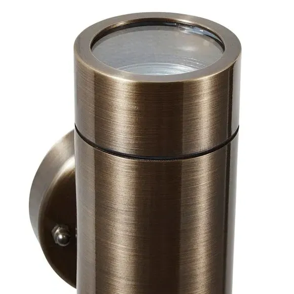 2 Light Outdoor Wall Light - Bronze, Brass