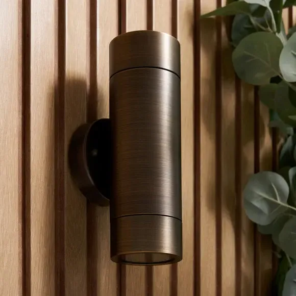 2 Light Outdoor Wall Light - Bronze, Brass image
