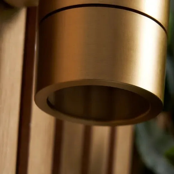 2 Light Outdoor Wall Light - Gold, Brass