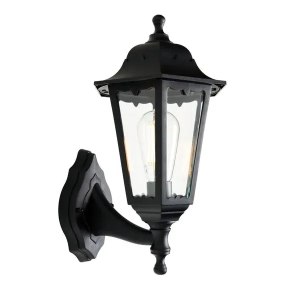 Mid Century Outdoor Wall Light - Black