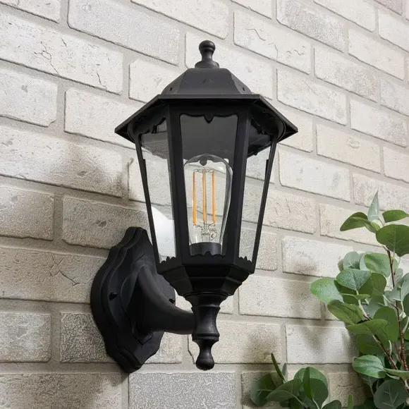 Mid Century Outdoor Wall Light - Black image