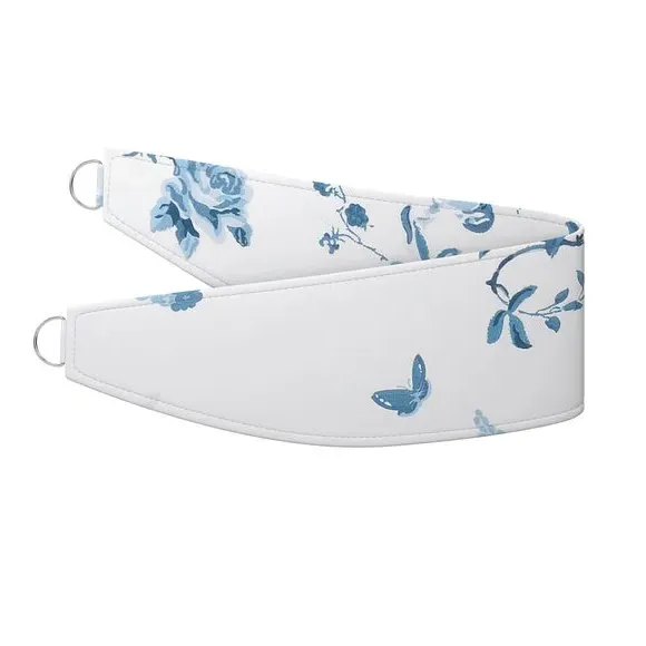 Curtain Tieback with Floral Design - Blue