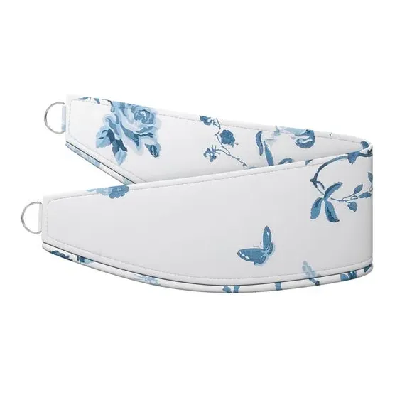 Curtain Tieback with Floral Design - Blue