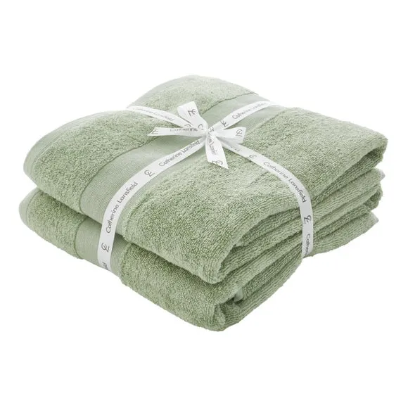 2-Pack Bath Sheets Anti-Bacterial - Sage, Cotton
