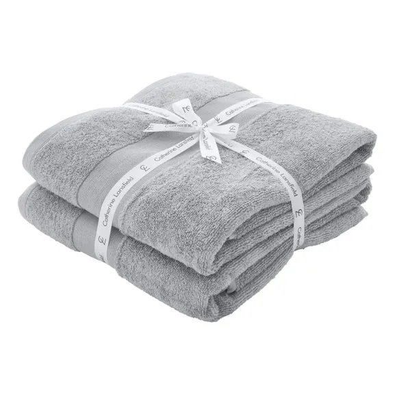 2-Pack Bath Sheets Anti-Bacterial - Silver Grey, Cotton