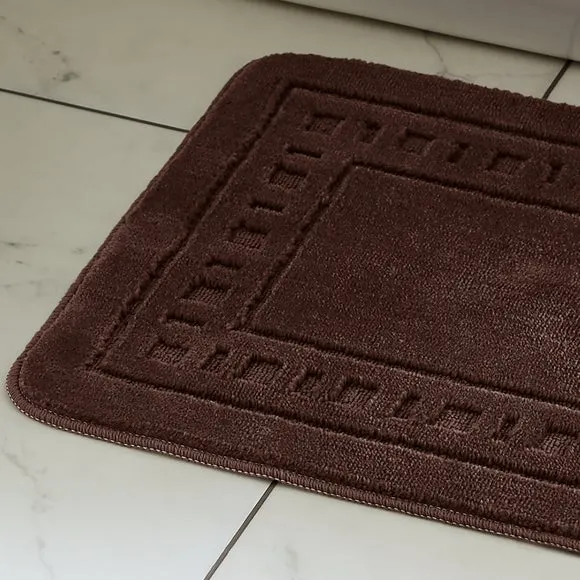 2-Piece Bath Mat Set - Chocolate, Polypropylene