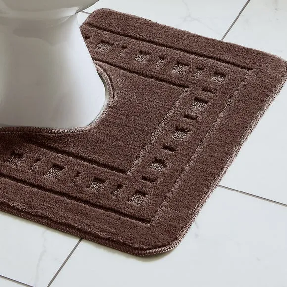 2-Piece Bath Mat Set - Chocolate, Polypropylene