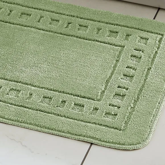 2-Piece Bath Mat Set - Green, Polypropylene